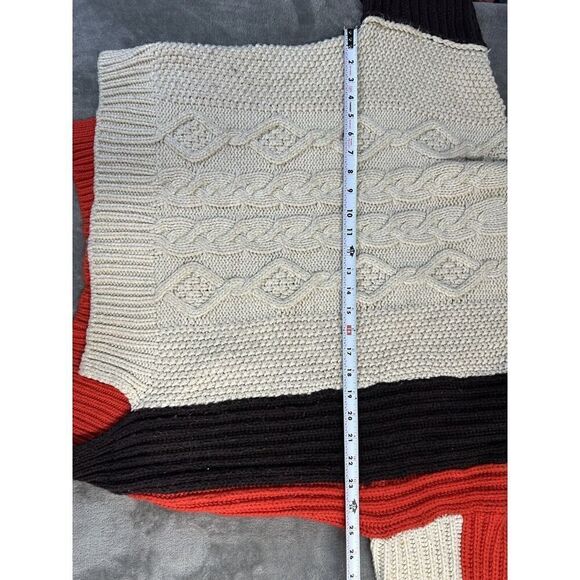 Zara AW18 Woman Colour Block Cable Knit Sweater Size M 6873/110 - Picture 10 of 14